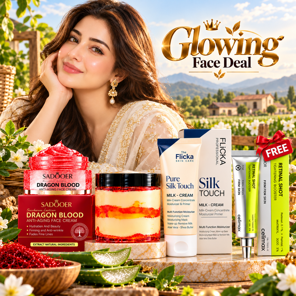 Glowing Face Deal || 4 in 1 Bundle