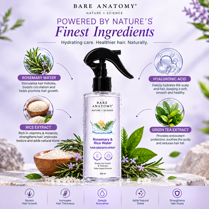 BARE ANATOMY Rosemary & Rice Water Hair Growth Spray